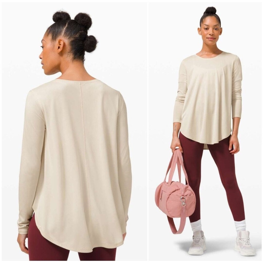 New lululemon Draped Bum Covering Long Sleeve - Set, One Black and One White